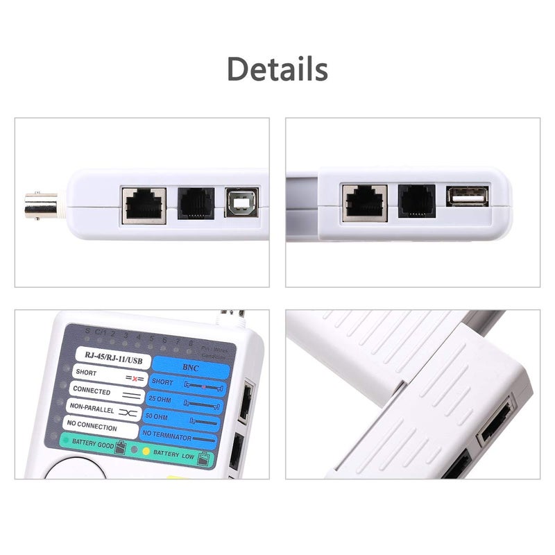 KELUSHI 4-in-1 Network Cable Tester Remote RJ11 RJ45 USB BNC Phone Cable Tester Meter - Image 3